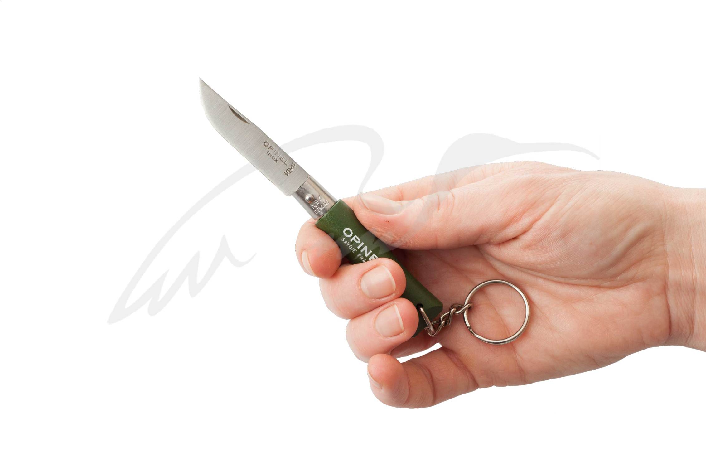 Нож Opinel Keychain №4 Inox. Цвет - зеленый