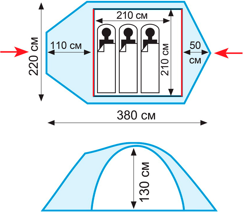 Палатка Tramp Mountain 3 (V2) TRT-023