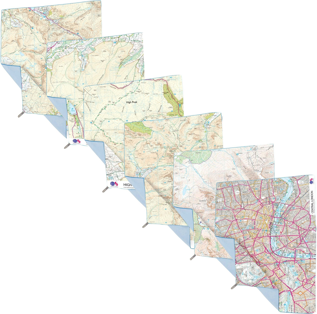 Полотенце Lifeventure SoftFibre Ordnance Survey Travel Towel High Peak