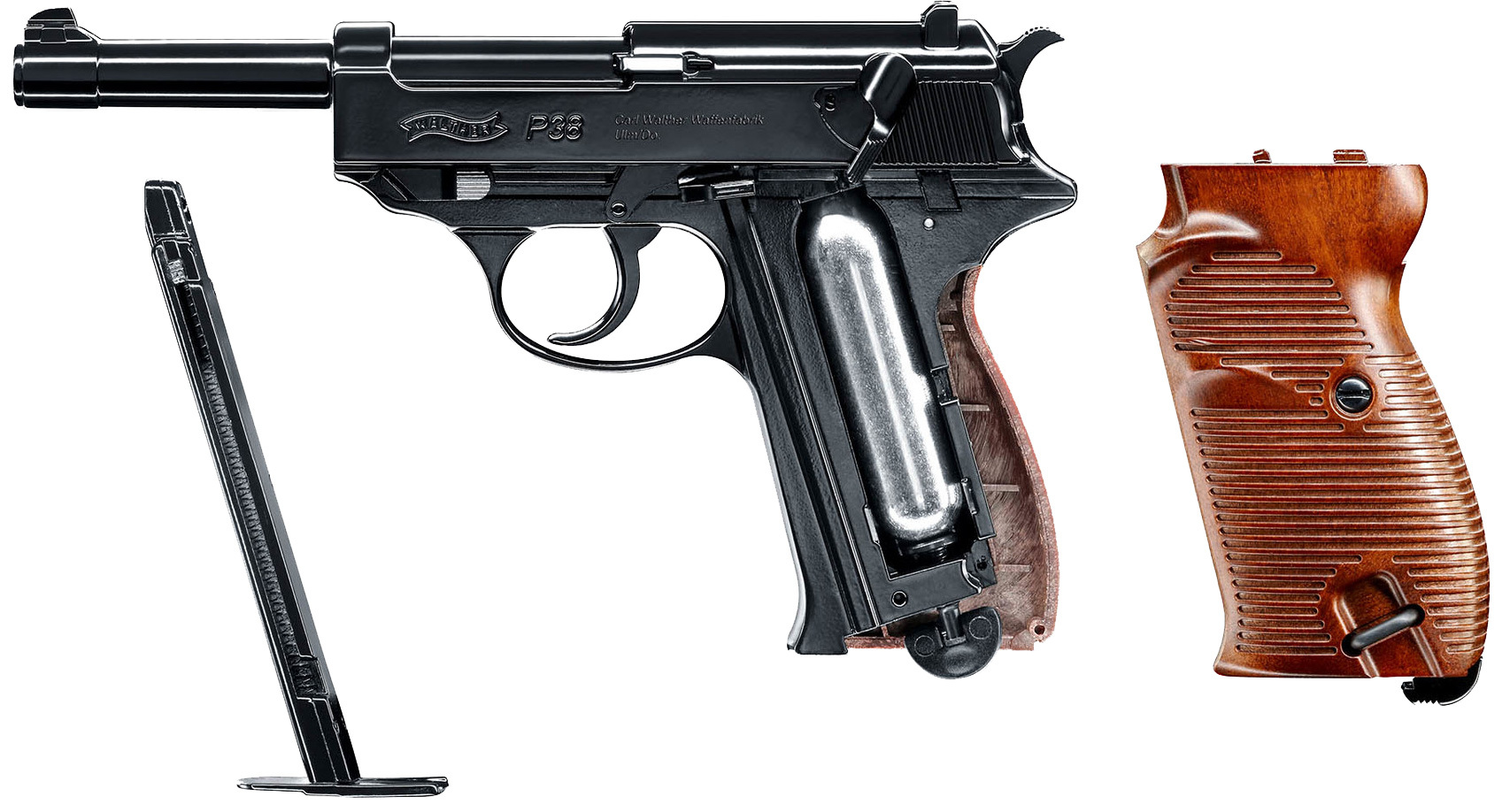 Пистолет пневматический Umarex Walther P38 Blowback кал. 4.5 мм ВВ