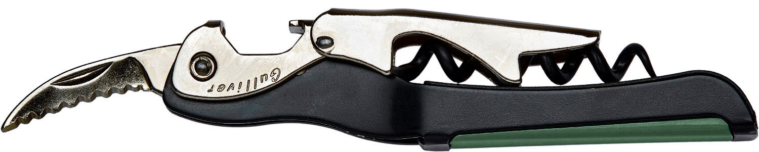 Штопор многофункциональный Due Cigni Gulliver. Цвет зелёный