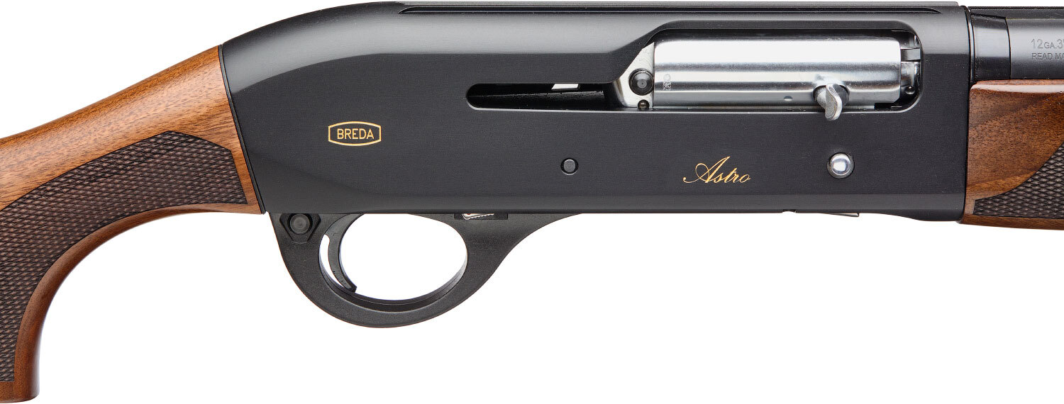 Ружье Breda Astro Black кал. 12/76. Ствол - 66 см. Никелированный затвор