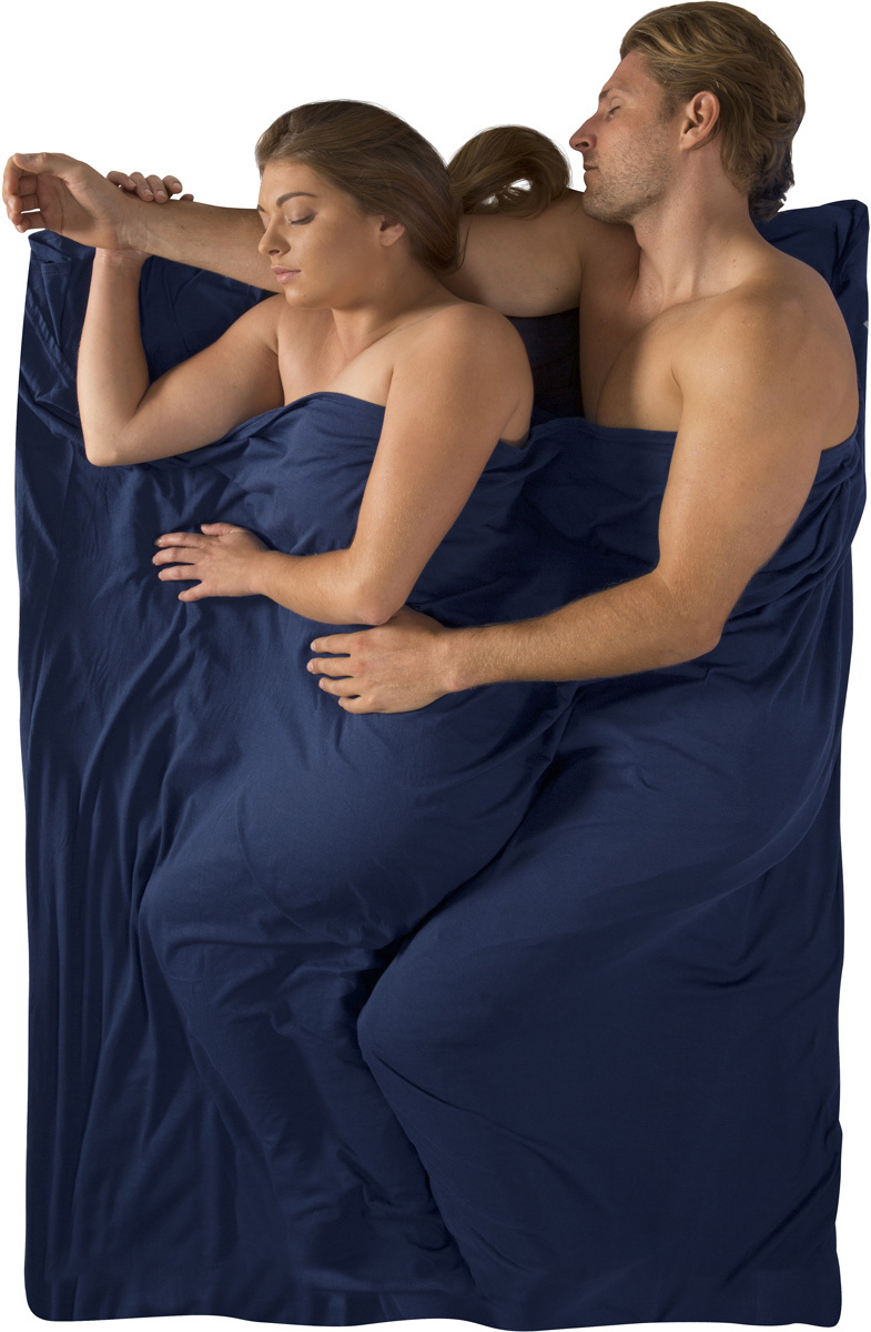 Вкладыш в спальник Sea To Summit Premium Cotton Travel Liner Double Rectangular ц:navy blue