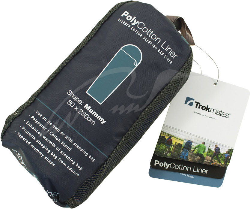Вкладыш в спальник Trekmates Polycotton Sleeping Bag Liner Mummy TM-004074 ц:navy