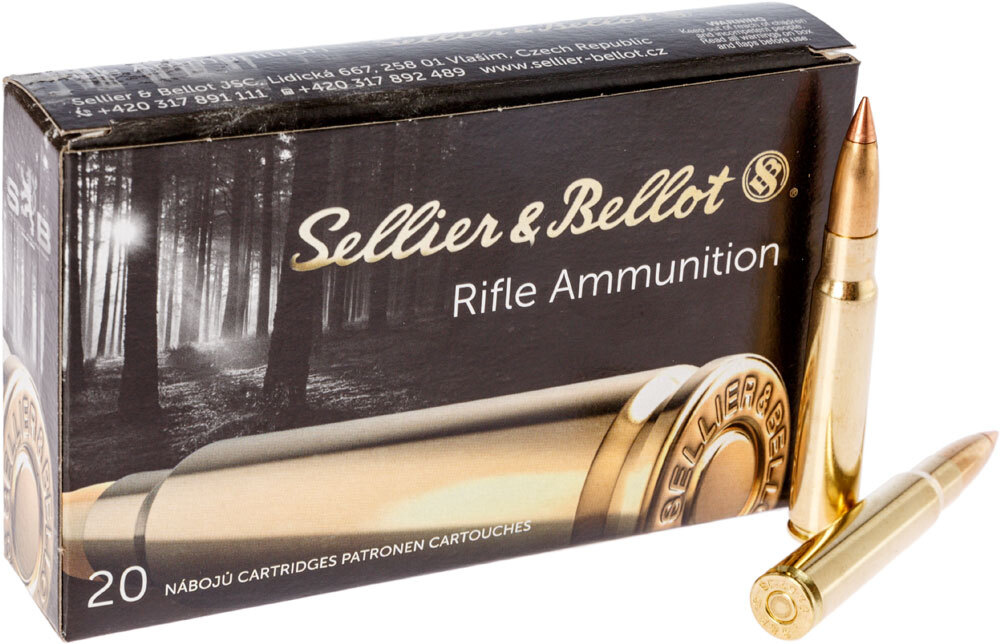 Патрон Sellier & Bellot кал. 8x57JS пуля HPC масса 12,7 г/196 гран. Нач. скорость 783 м/с