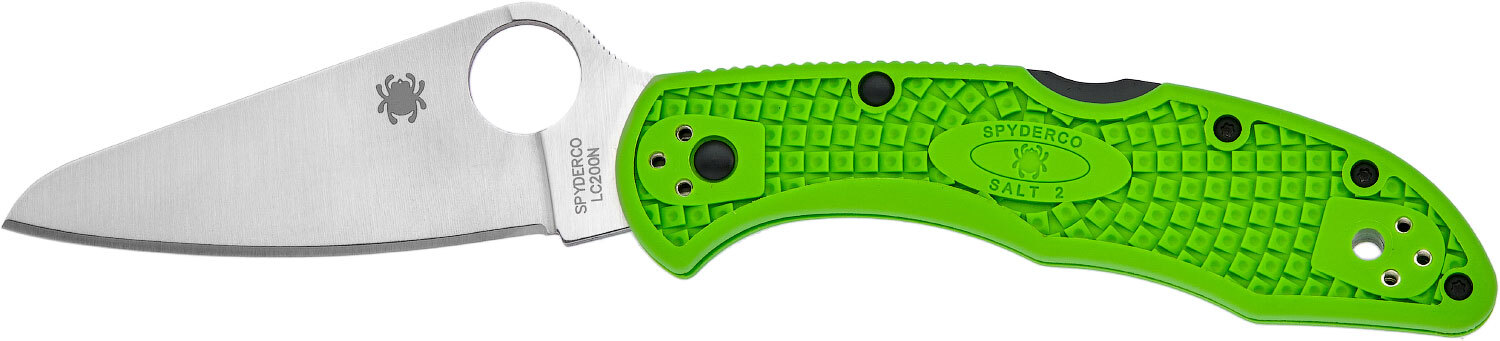 Нож Spyderco Salt 2 Plainedge LC200N green