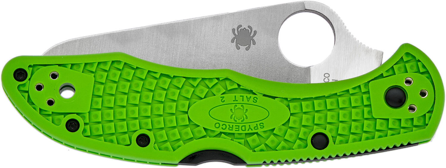 Нож Spyderco Salt 2 Plainedge LC200N green