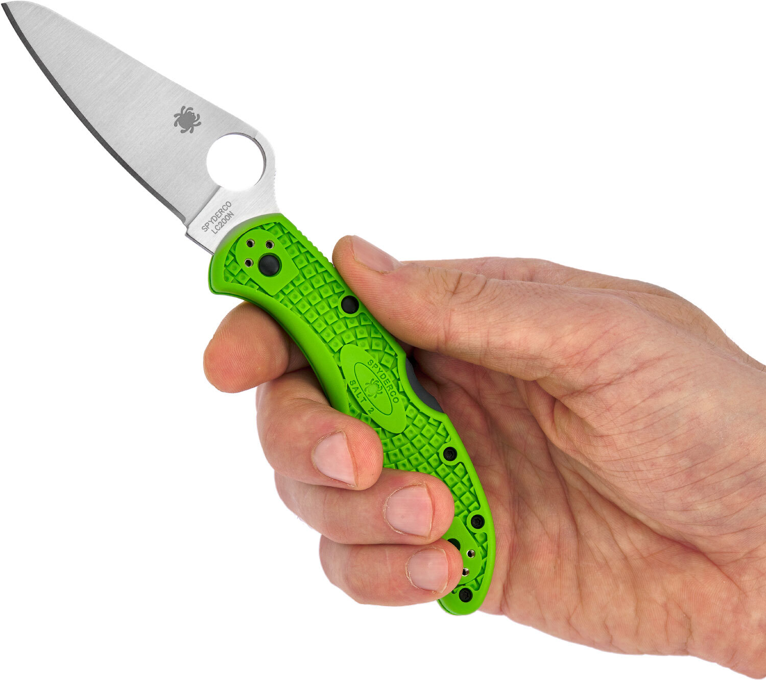 Нож Spyderco Salt 2 Plainedge LC200N green