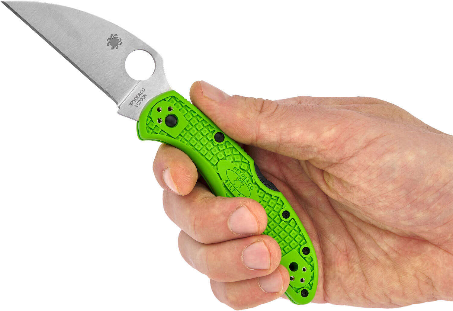 Нож Spyderco Salt 2 Wharncliffe LC200N green