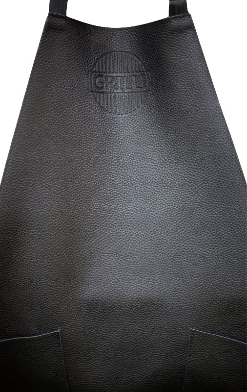 Фартук Grilli к для барбекю кожаный ц:черный