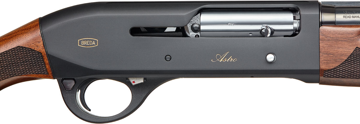 Ружье Breda Astro Black кал. 12/76. Ствол - 61 см. Никелированный затвор