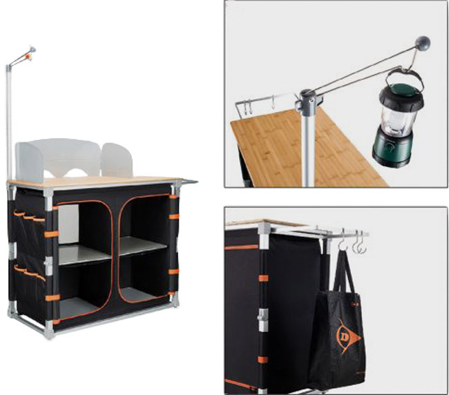 Стол-кухня KingCamp Bamboo Grilling. Black