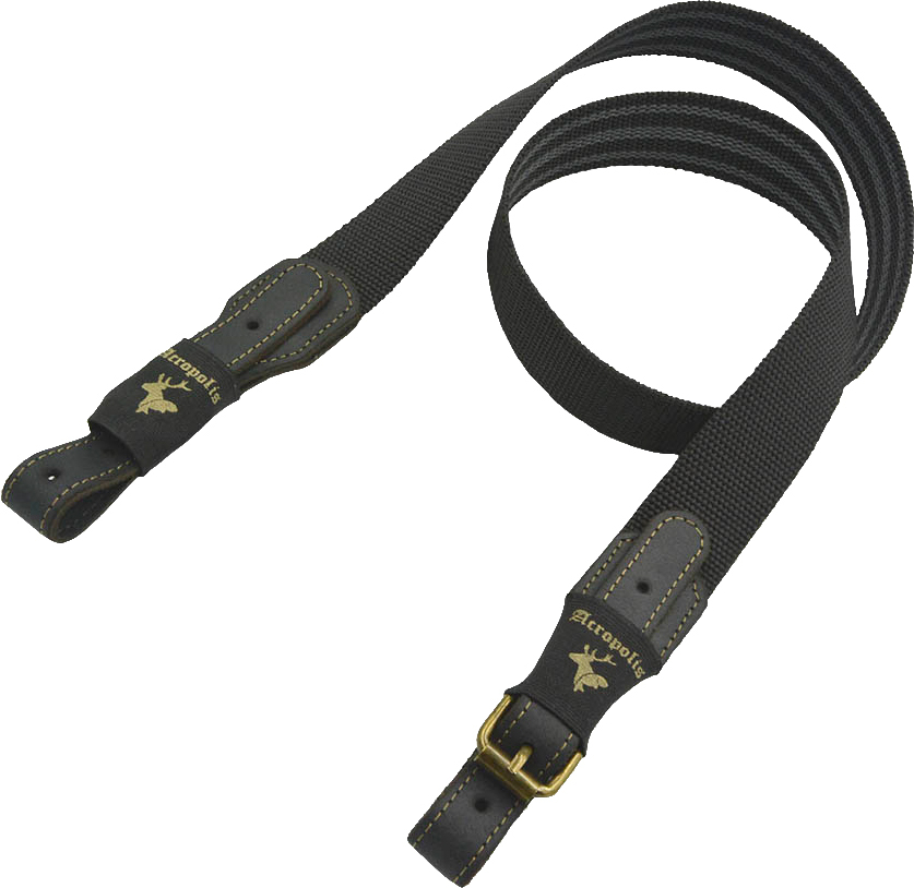 Ремень ружейный Акрополис МР-12ч. Ширина для антабки 18 мм. Черный