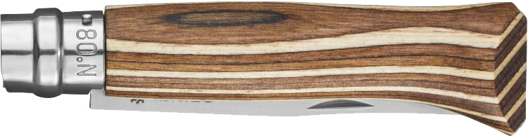 Нож Opinel №8 VRI Laminated. Цвет - коричневый