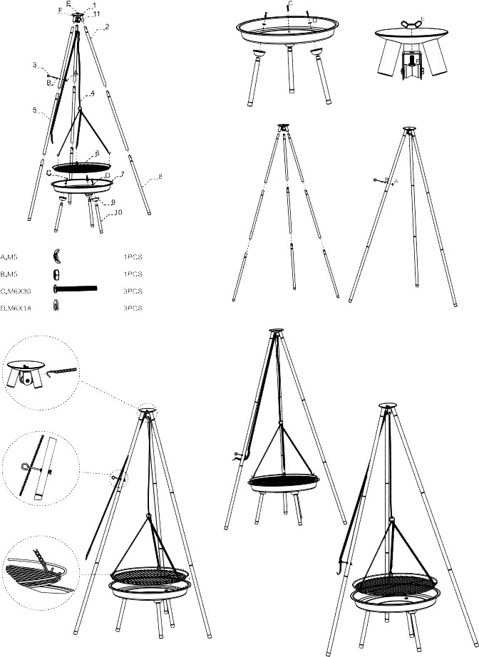 Тренога костровая Easy Camp Camp Fire Tripod Deluxe