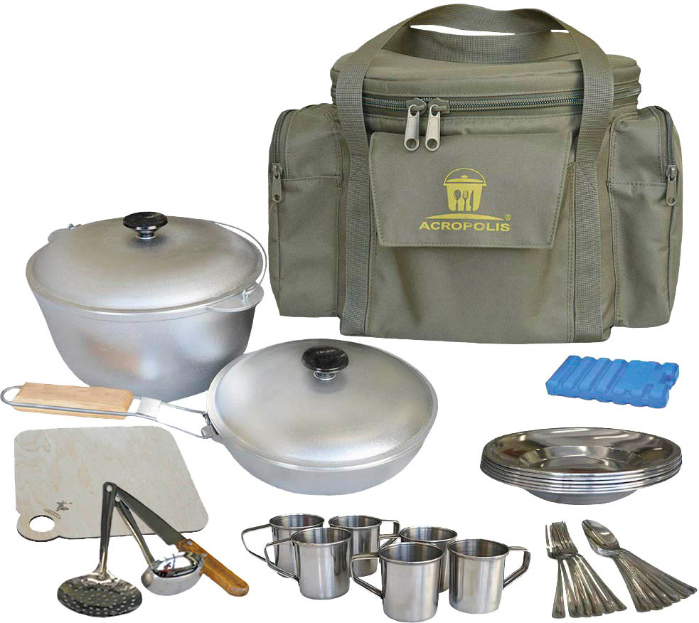 Набор для пикника Акрополис СДП-1 (посуда на 6 персон и сумка с термоотделением)