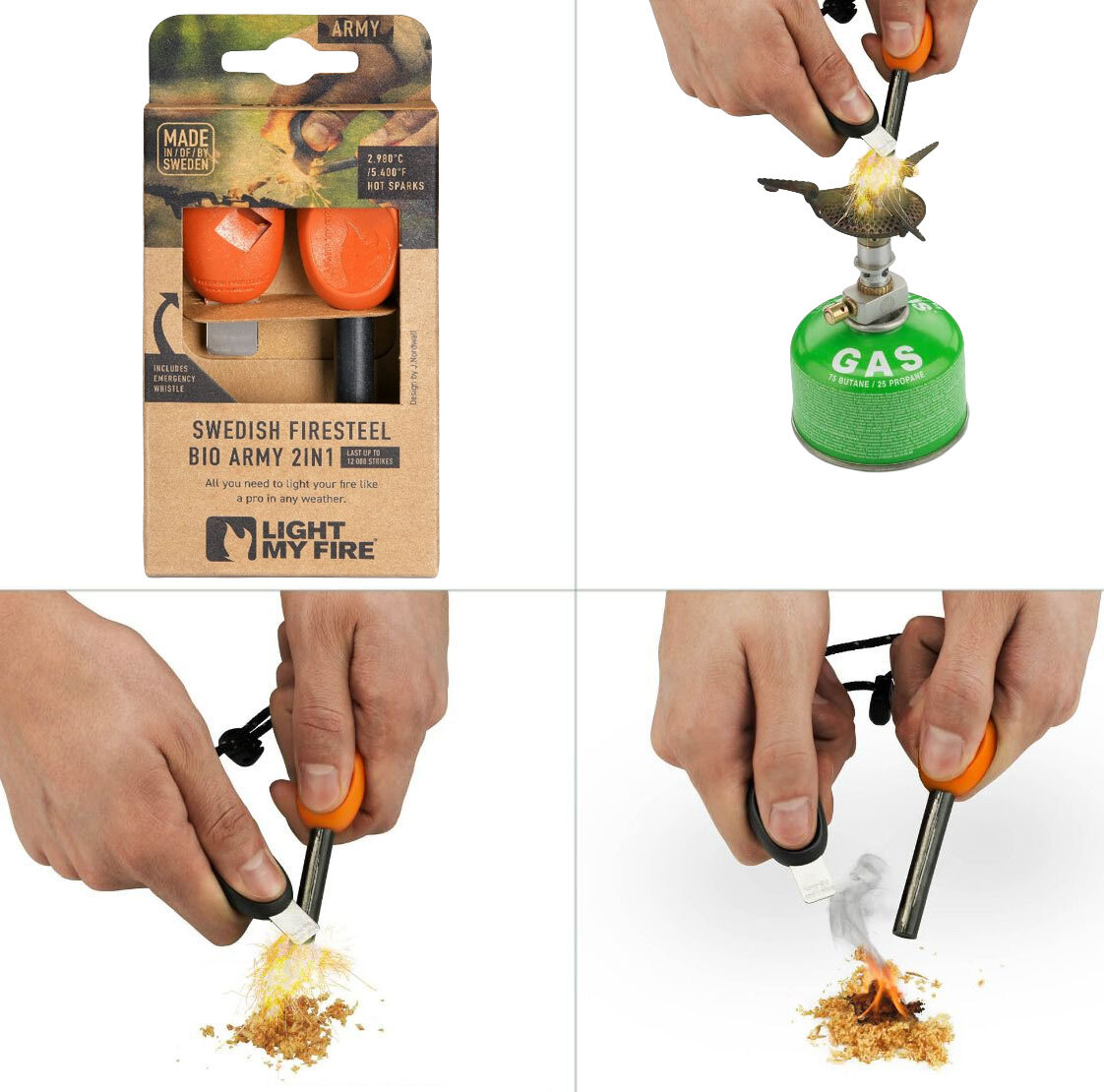 Огниво Light my fire FireSteel BIO Army 2in1. CocoShell