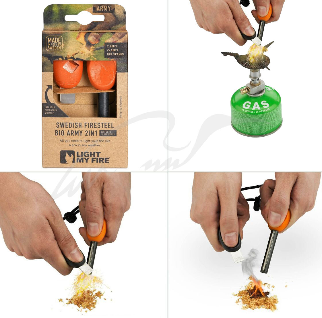 Огниво Light my fire FireSteel BIO Army 2in1. Rusty Orange