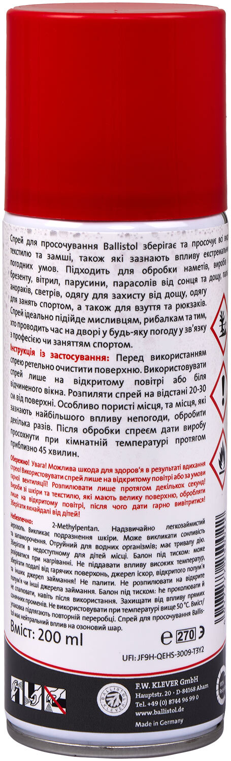 Пропитка водоотталкивающая Pluvonin 200 мл