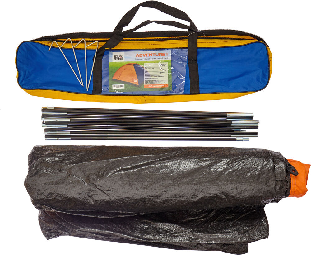 Палатка Skif Outdoor Adventure I. Размер 200x150 см. Orange-Blue