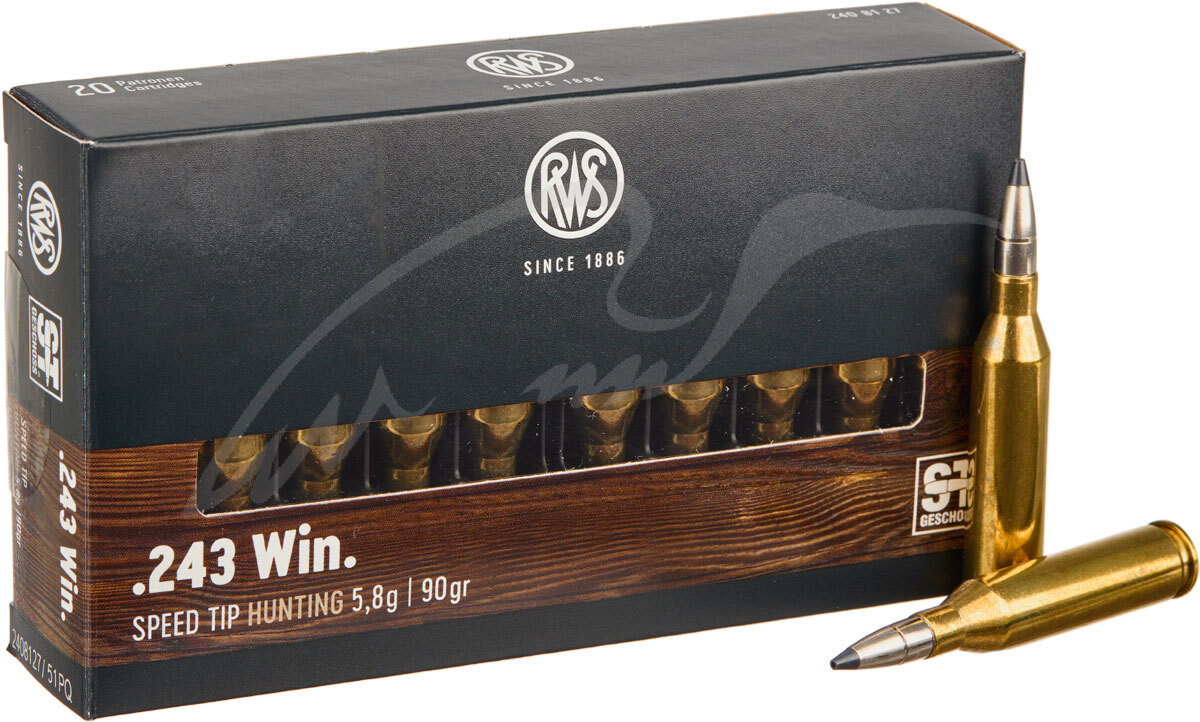 Патрон RWS кал. 243 Win пуля Speed Tip масса 5,8 г/89 гран