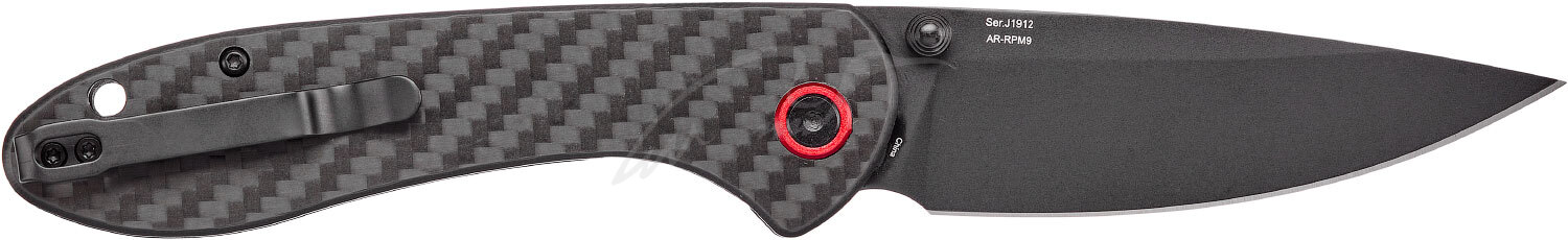 Нож CJRB Feldspar Black Blade Carbone Fiber