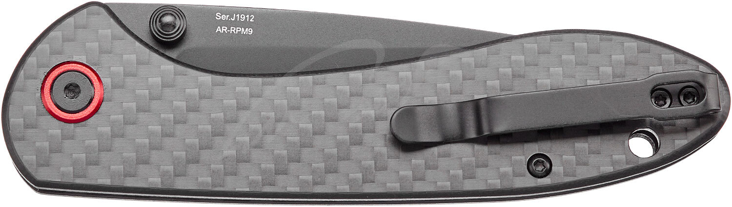 Нож CJRB Feldspar Black Blade Carbone Fiber