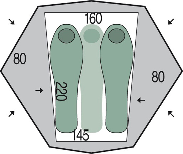 Палатка Pinguin Aero 3 DAC ц:green