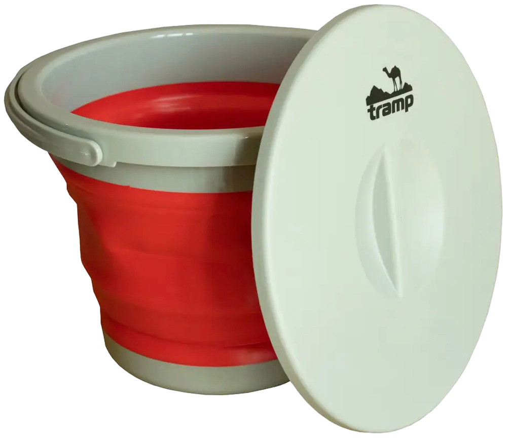 Ведро Tramp TRC-127-red 5L c крышкой