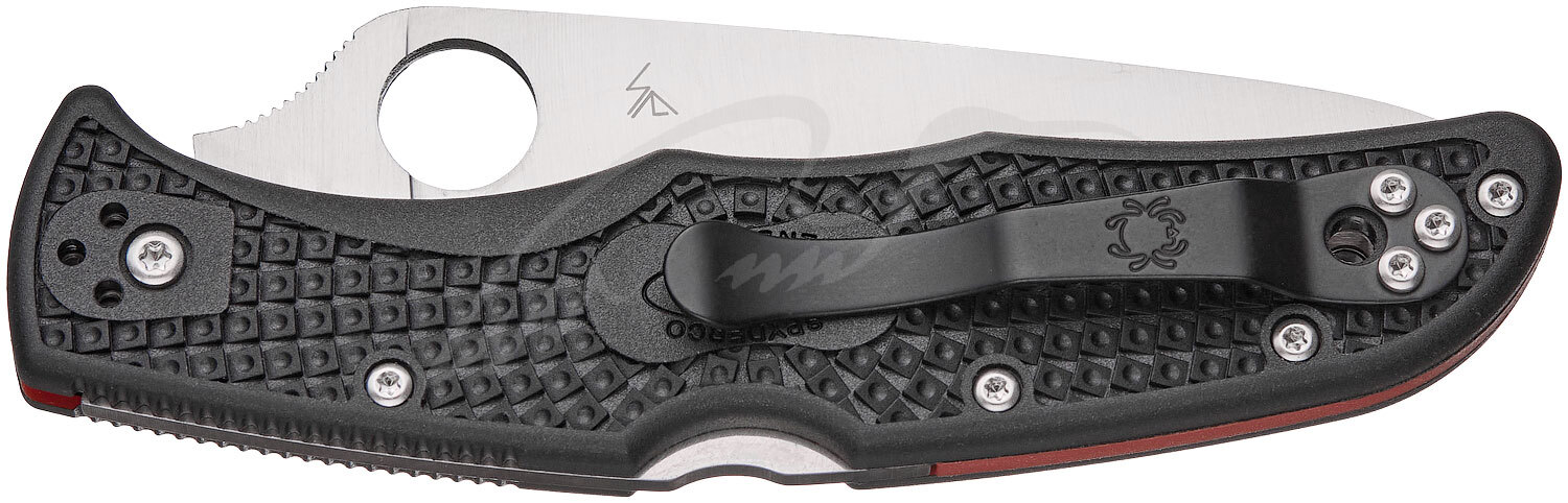 Нож Spyderco Endura 4 Thin Red Line полусеррейтор