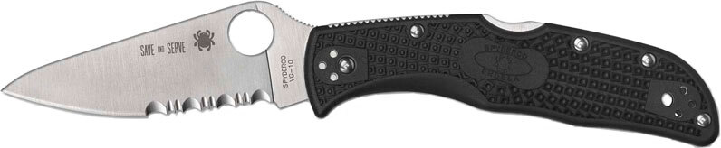 Нож Spyderco Endela Thin Red Line полусеррейтор