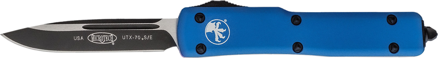 Нож Microtech UTX-70 Drop Point Black Blade Ц: синий