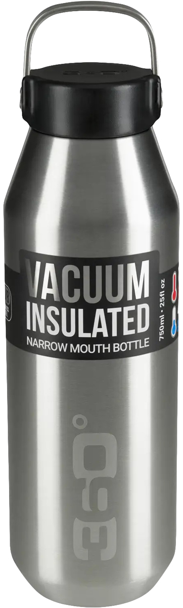 Термобутылка 360° Degrees Narrow Mouth Bottle 0.75l Silver