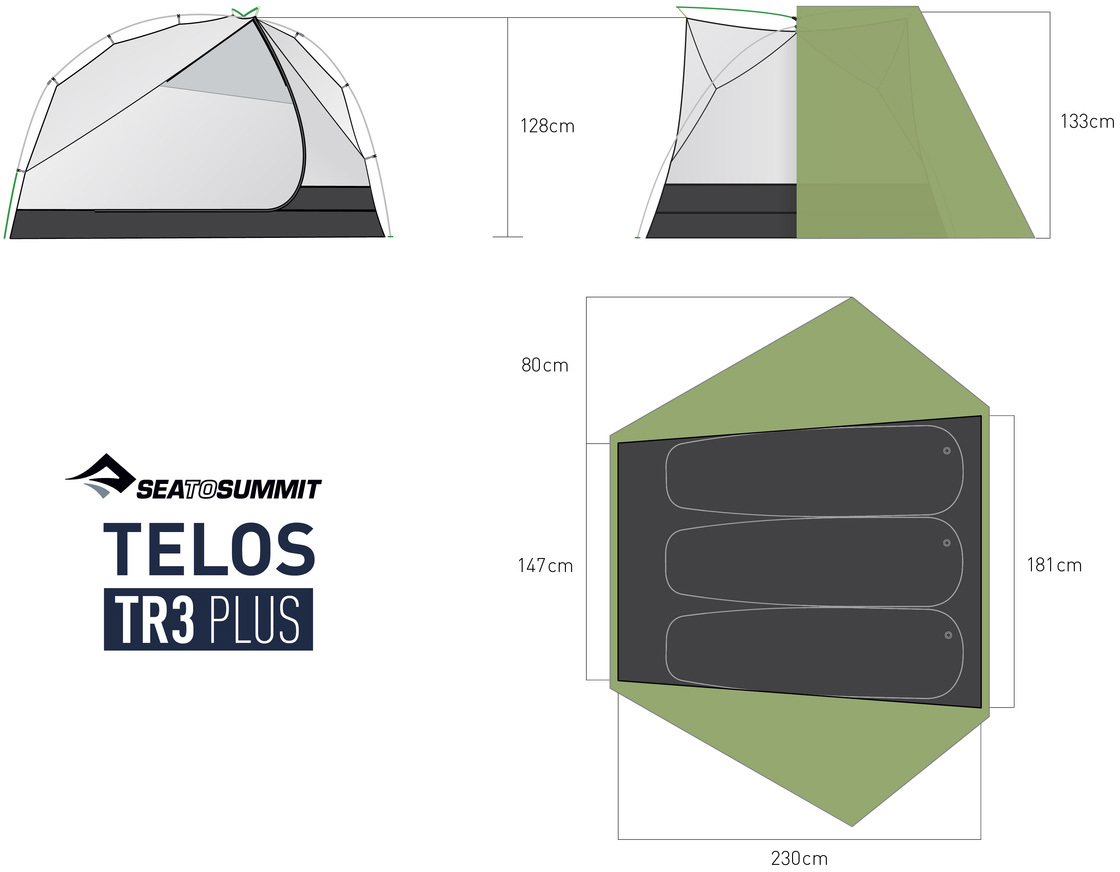 Палатка Sea To Summit Telos TR3 Plus Fabric Inner