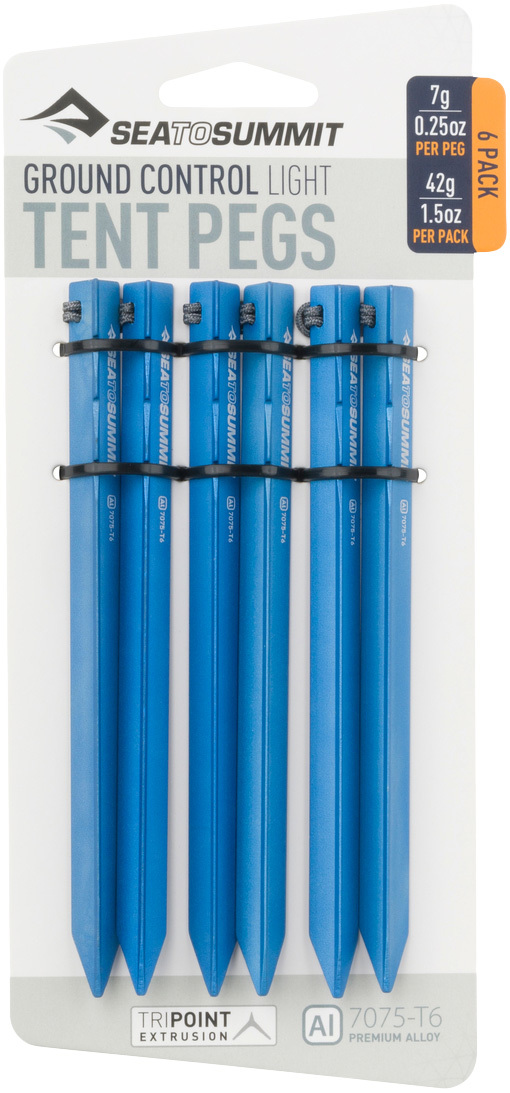 Набор колышек Sea To Summit Ultralight Ground Control Tent Pegs 6 шт/уп ц:blue