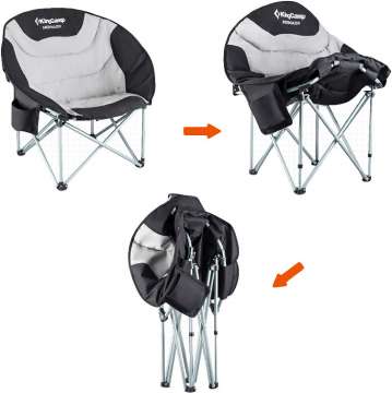 Кресло KingCamp Deluxe Moon Camping Chair ц:black/grey