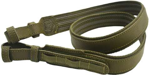 Ремень ружейный Акрополис МР-2. Кожанные дорожки. Ширина для антабки 18 мм. Хаки