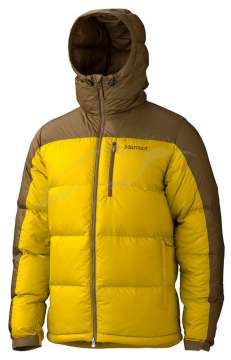 Куртка MARMOT Guides Down Hoody ц:green mustard/brown moss