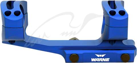 Кріплення-моноблок Warne X-Skeleton Mount. d - 30 мм. Ultra High. Weaver/Picatinny. Blue
