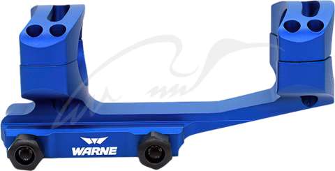 Кріплення-моноблок Warne X-Skeleton Mount. d - 30 мм. Ultra High. Weaver/Picatinny. Blue