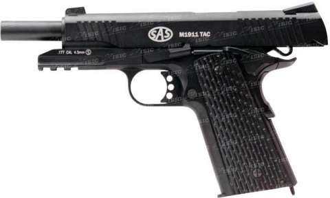 Пистолет пневматический SAS M1911 Tactical Blowback BB кал. 4.5 мм