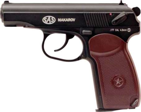 Пистолет пневматический SAS Makarov BB кал. 4.5 мм. Корпус - металл