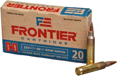 Патрон Hornady Frontier кал. 223 Rem пуля BTHP масса 4,4 г/68 гран