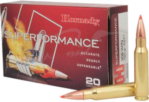 Патрон Hornady Superformance кал .308 Win пуля SST масса 150 гр/9.7 г