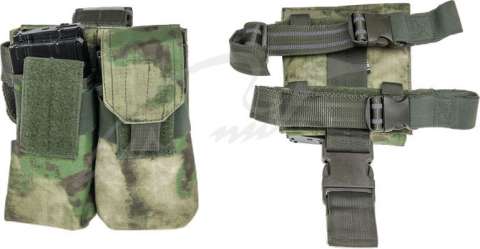 Підсумок Skif Tac для 4х магазинів АК (мисл. верс.) з кріпленням на стегно. Колір - a-tacs fg
