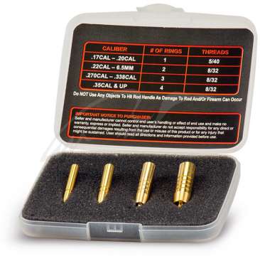 Набор вишеров Bore Tech Bullet Knock Outs для безопасного извлечения пуль из канала ствола кал .17-.50. Латунь. 8/32 M