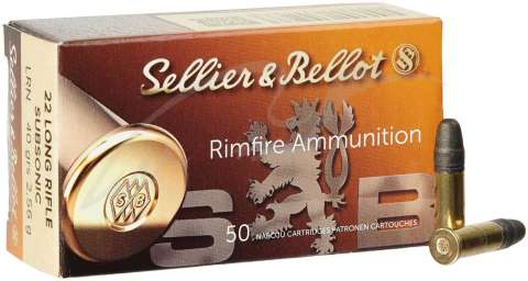 Патрон Sellier & Bellot Subsonic кал .22 LR пуля LRN масса пули 40 гр (2.6 г) 310 м/с
