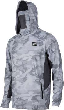 Реглан Pelagic Exo-Tech Hooded Fishing Shirt ц:light grey