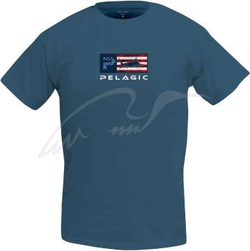 Футболка Pelagic Deluxe Americamo Premium T-Shirt ц:smokey blue