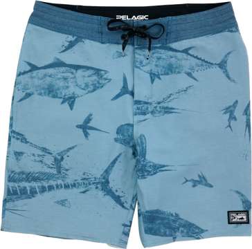Шорты Pelagic Deep Drop Fishing Short - Gyotaku. Slate